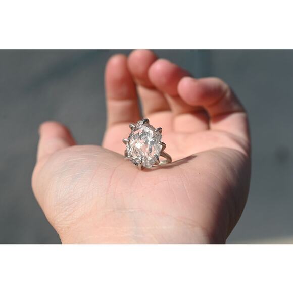 alternative raw diamond engagement rings, raw crystal size 4 5 6 7 8 8 9 10 11 - Picture 2 of 4